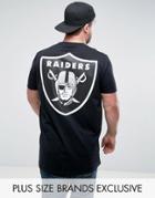 Majestic Plus Raiders Ringer T-shirt - Black