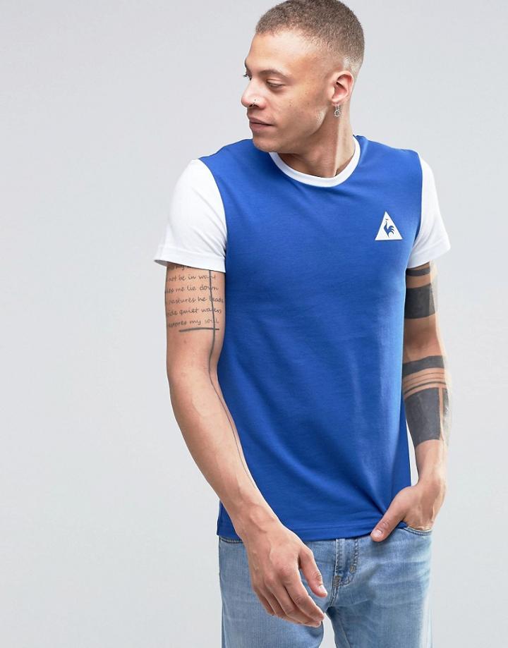 Le Coq Sportif Contrast Sleeve T-shirt - Blue