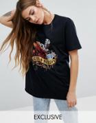 Reclaimed Vintage Guns N Roses Print Band T-shirt - Black