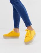 Asos Design Jakie Lace Up Espadrille Sneakers-yellow