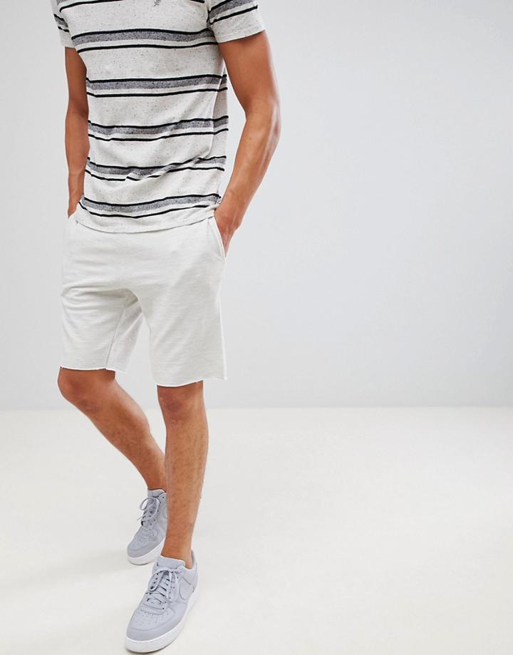 New Look Pique Jersey Shorts In Gray - Gray