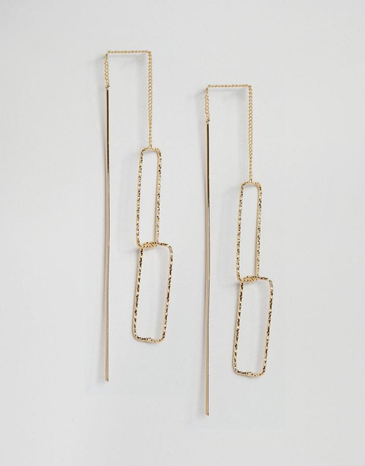 Ashiana Mismatched Link Drop Earrings - Gold