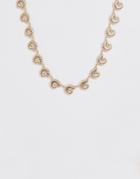Asos Design Necklace With Metal Shell Pendants In Gold Tone