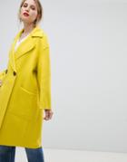 Mango Edge To Edge Lightweight Car Coat - Green