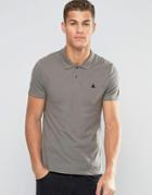 Asos Muscle Pique Polo Shirt In Gray - Gray