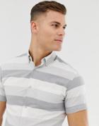 Jack & Jones Core Regular Fit Shirt With Stripe Detail - White