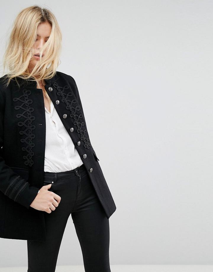 Only Military Detail Jacket - Black