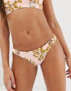 Billabong Sol Dawn Bikini Bottom In Floral - Multi