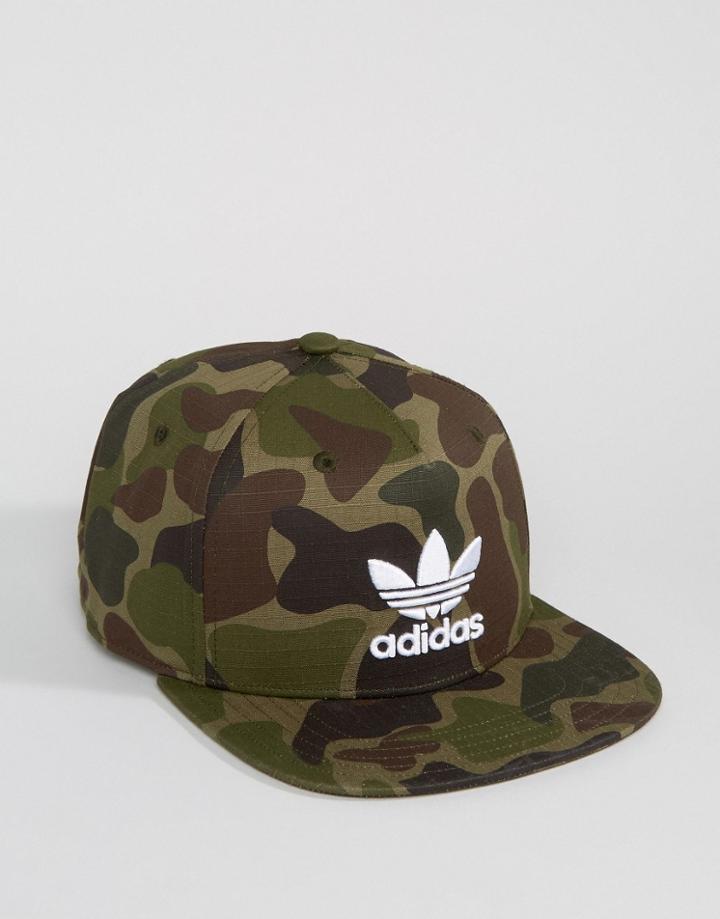 Adidas Originals Snapback Cap In Camo Bk7497 - Multi