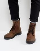 Stradivarius Lace Up Boots In Brown - Brown