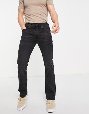 River Island Washed Bootcut Jeans In Black