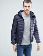 Celio Quilted Jacket With Hood - Navy
