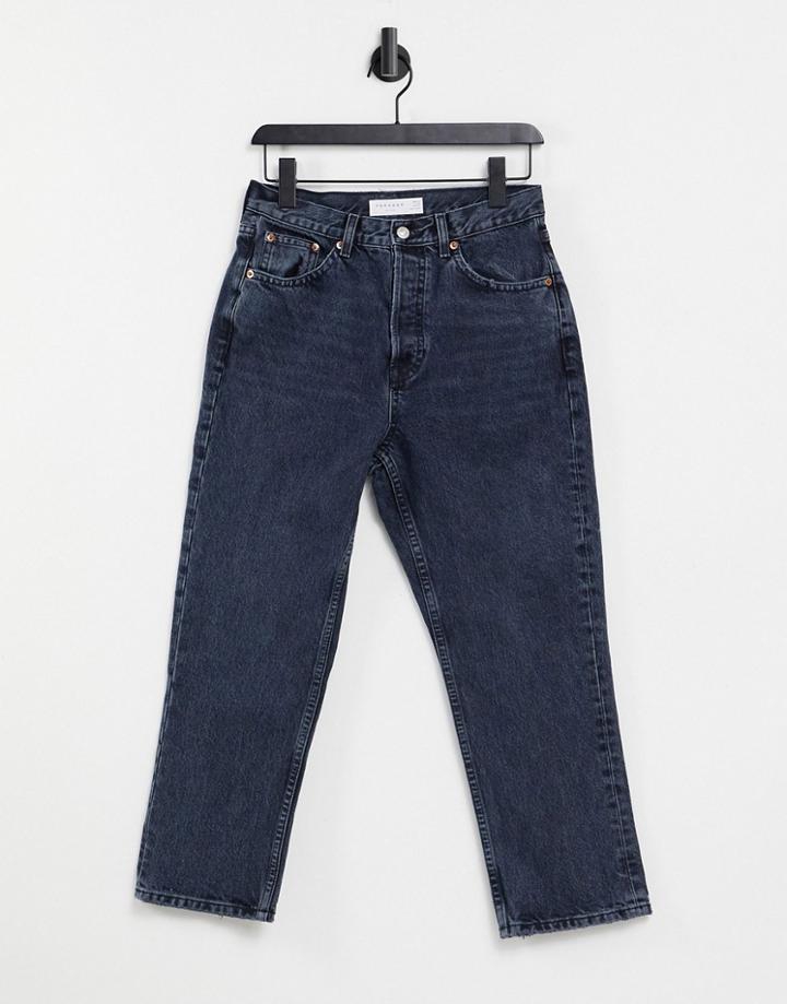 Topshop Jean In Blue Black Wash