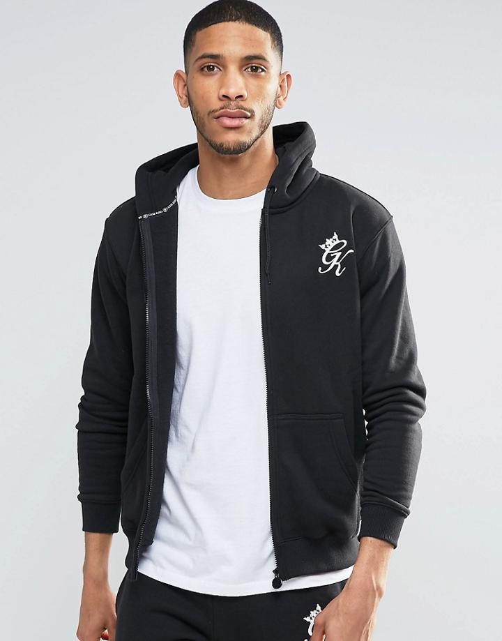 Gym King Zip Up Hoodie - Black