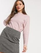 Warehouse Crew Neck Sweater In Pink