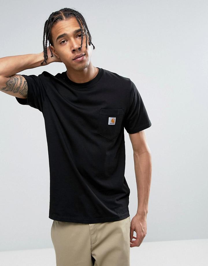 Carhartt Wip Pocket T-shirt In Regular Fit - Black