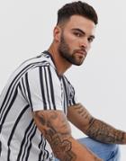 Asos Design Vertical Stripe T-shirt - White