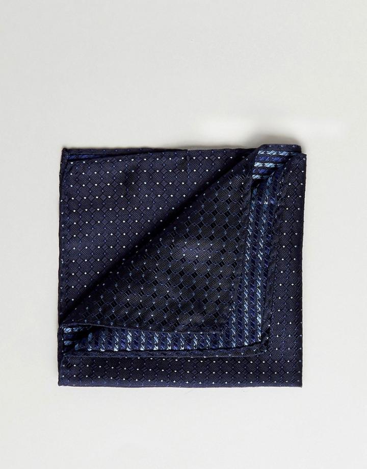 Jack & Jones Pocket Square In Silk - Navy