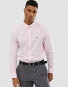 French Connection Oxford Button Down Logo Shirt-pink