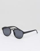 7x Retro Sunglasses In Black - Black