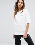 Adidas Originals White Boyfriend Fit T-shirt - White