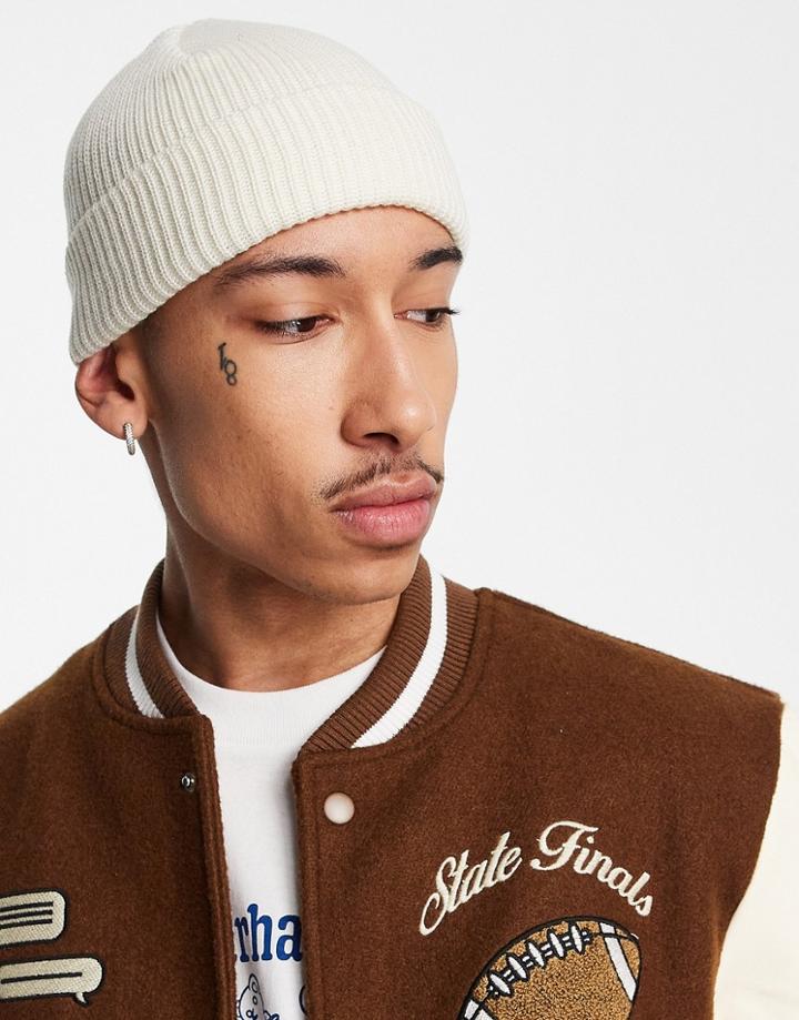 Weekday Stan Beanie In Off-white-neutral