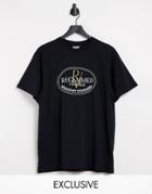 Reclaimed Vintage Inspired T-shirt In Black With Logo Crest Print