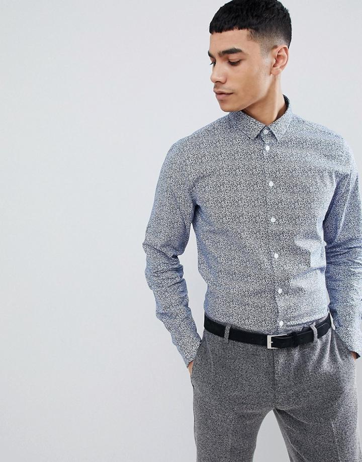 Jefferson Floral Long Sleeve Shirt - Blue
