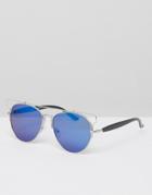7x Aviator Style Sunglasses - Black