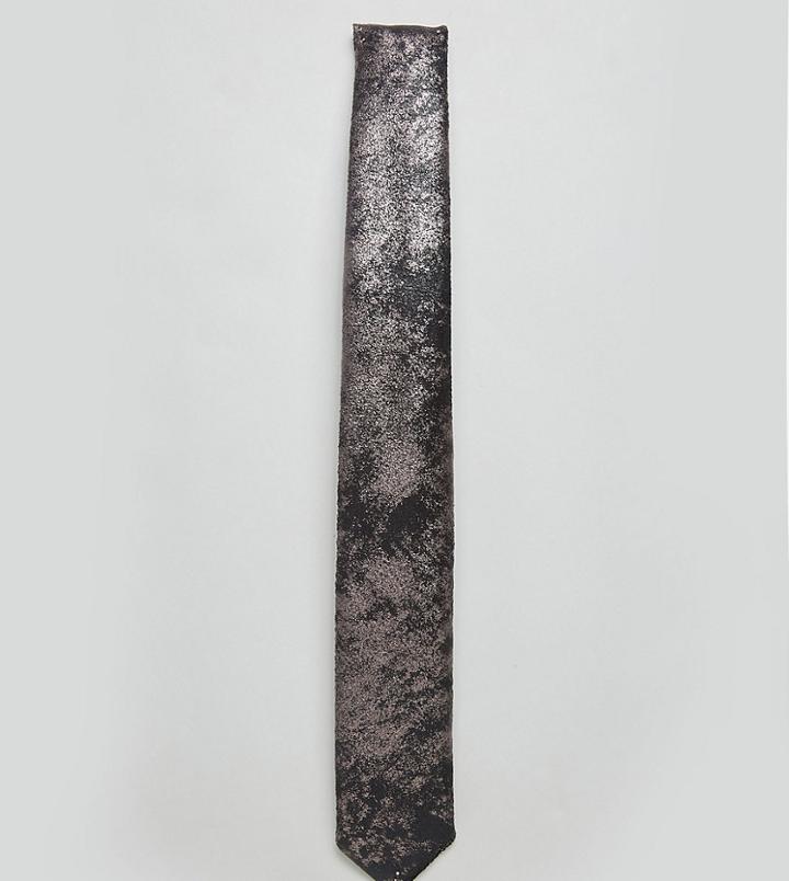 Noose & Monkey Tie In Foil Blazer - Silver
