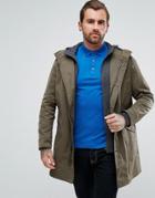 Boss Orange By Hugo Boss Odrax Double Layer Parka In Khaki - Green