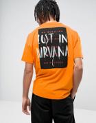 Asos Oversized T-shirt With Lost In Nirvana Back Print In Orange - Orange