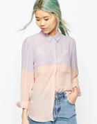 Asos Tall Color Block Blouse - Multi