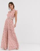 We Are Kindred Broderie Wide Leg Jumpsuit - Pink