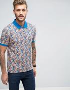 Pretty Green Vintage Paisley Polo In Blue - Blue