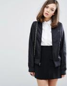 Fred Perry Authentic High Shine Lightweight Bomber - Black