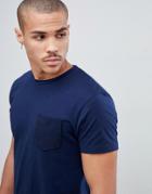 Bellfield T-shirt With Cord Pocket In Navy - Navy
