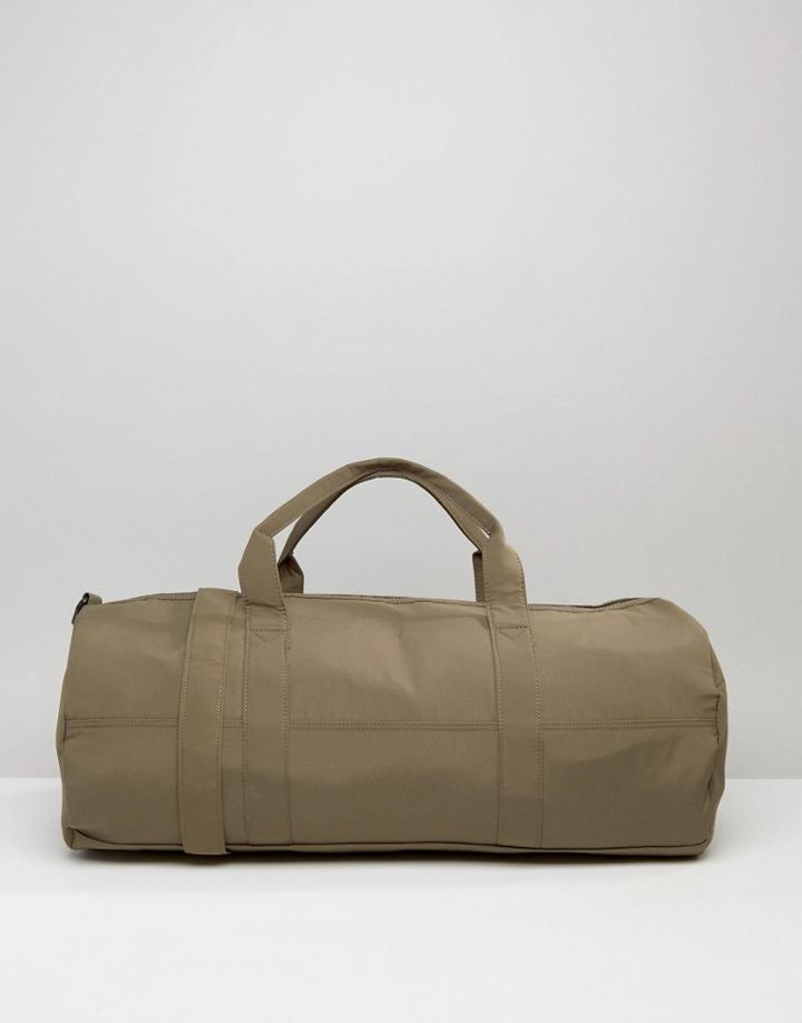 Asos Barrel Bag In Khaki - Green