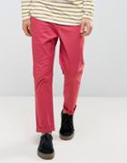 Asos Tapered Chinos In Red - Red