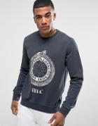Replay Snake Print Sweater - Navy
