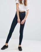 Dr Denim Lexy Mid Rise Second Skin Super Skinny Jeans - Blue