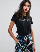 Vero Moda Slogan T-shirt - Black