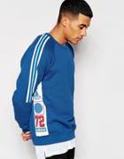 Adidas Originals Sweatshirt With Side Graphic Aj7284 - Blue