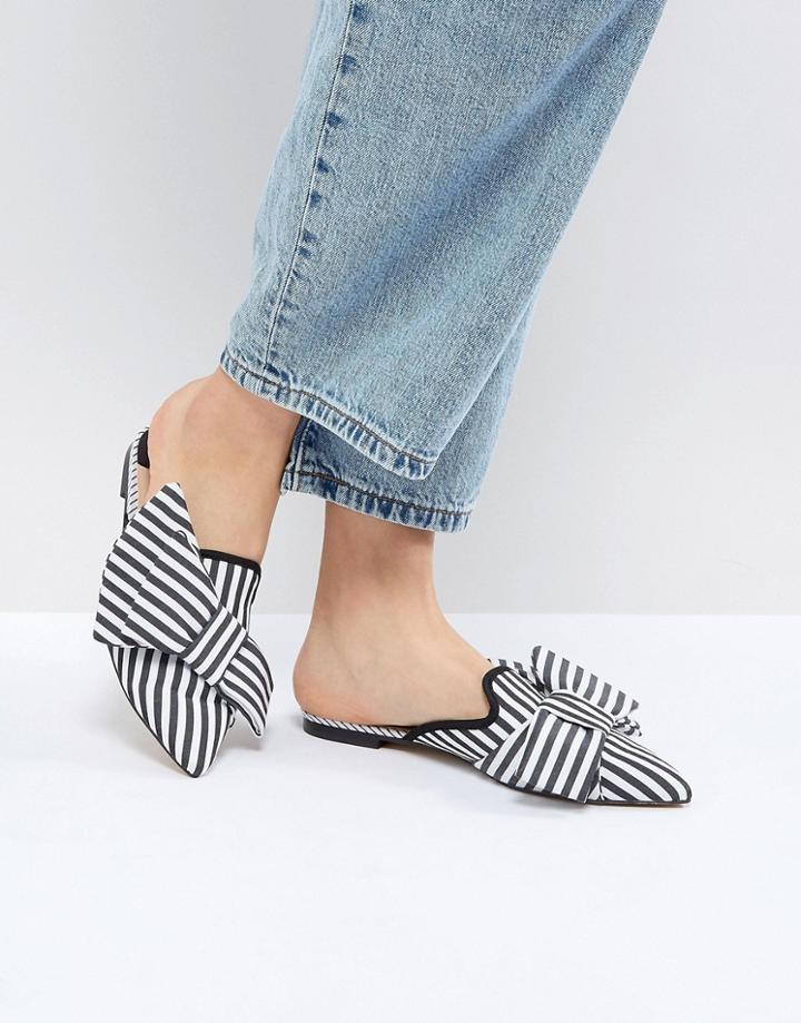 Stradivarius Stripe Twist Front Mule - Multi