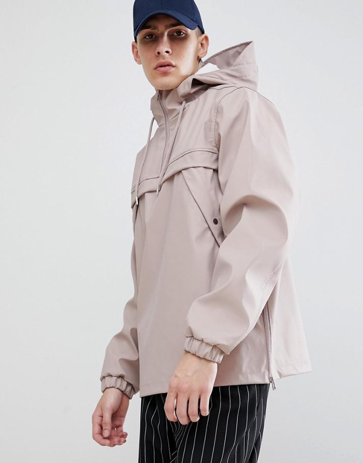 New Look Overhead Rain Jacket In Dusty Pink - Pink