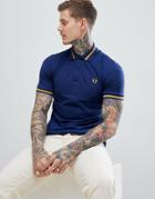 Fred Perry Reissues Tipped Polo In Navy - Navy