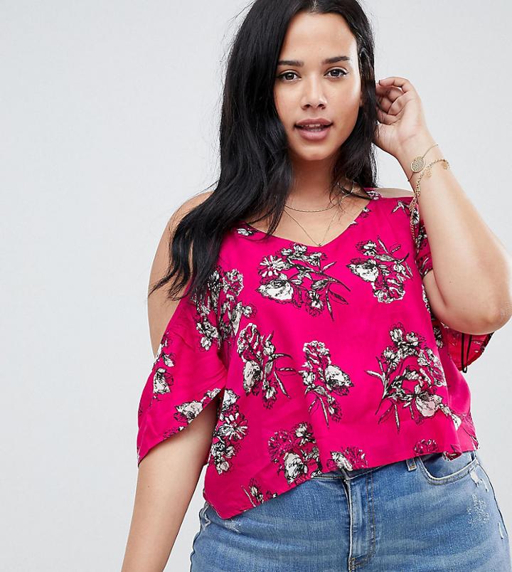 Nvme Floral Cami With Frill Detail - Red