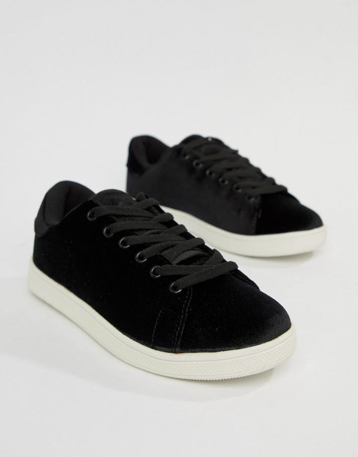 Vero Moda Velvet Sneakers - Black