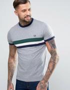 Fred Perry Chest Panel T-shirt In Gray - Gray