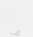Reclaimed Vintage Inspired Moon Ring With Opal Stones In Sterling Silver-gold